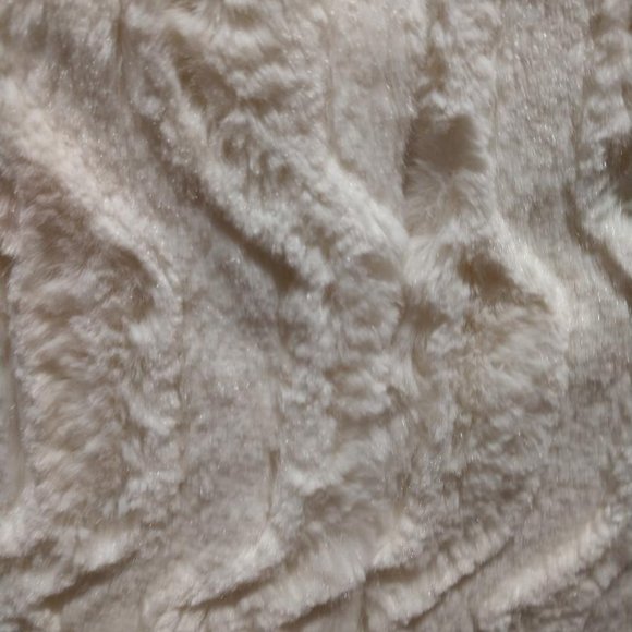 Laura Ashley White Faux White Fur Jacket - Small - Picture 8 of 10